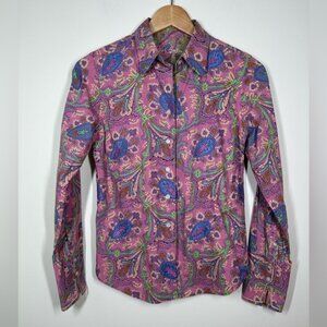 Robert Graham Pink ; Purple Paisley Print Shirt